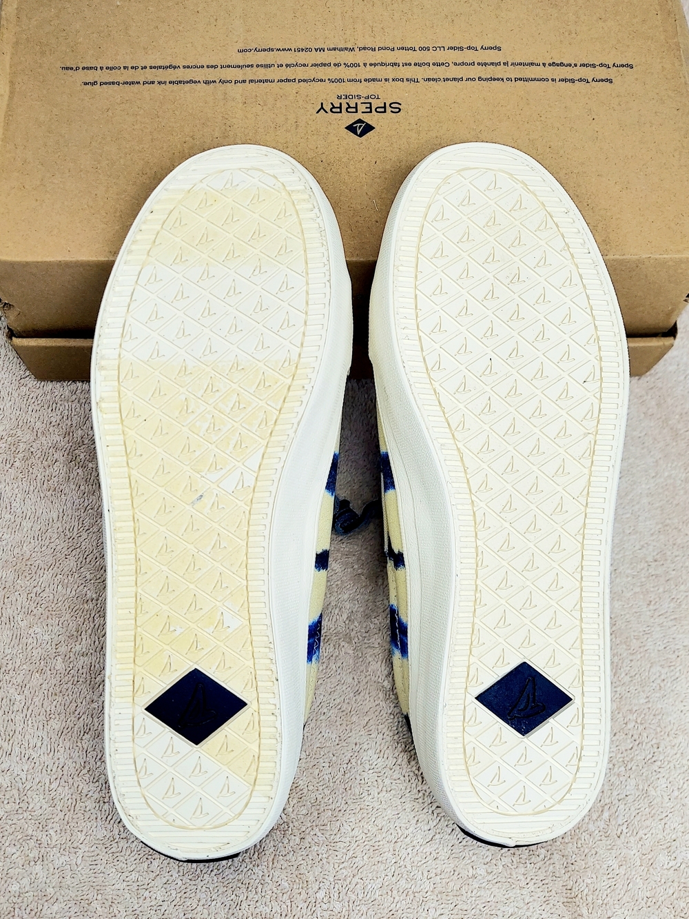 Sperry Tie Dye Canvas Sneakers Women's Size 6 NWT Preppy Y2K Retro Boat Shoes - Picture 9 of 11